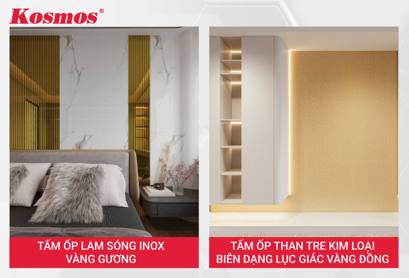 Sự khác biệt giữa tấm ốp inox và tấm ốp than tre giả kim loại