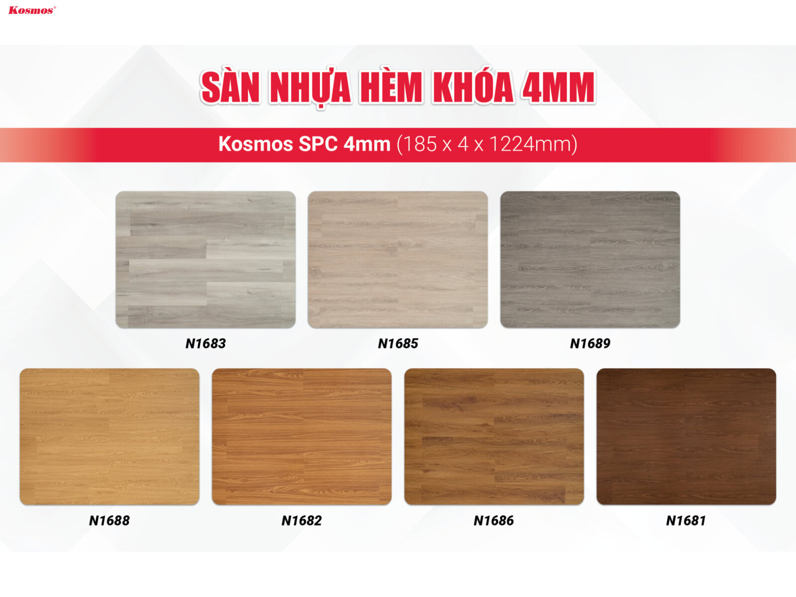 Bộ sưu tập sàn nhựa hèm khóa 4mm