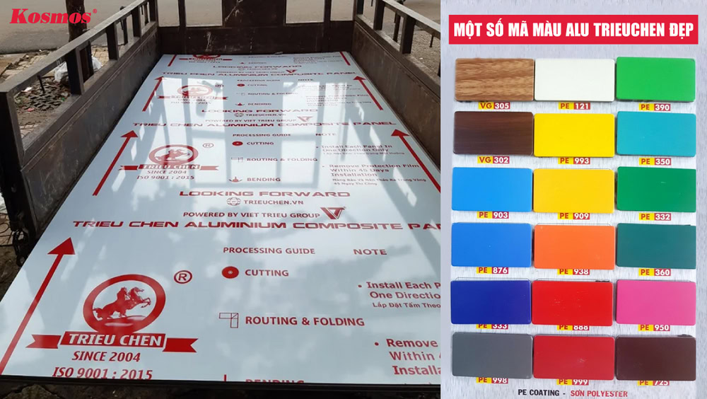 Tấm Aluminium Trieuchen có chất lượng ổn định, màu sắc đa dạng