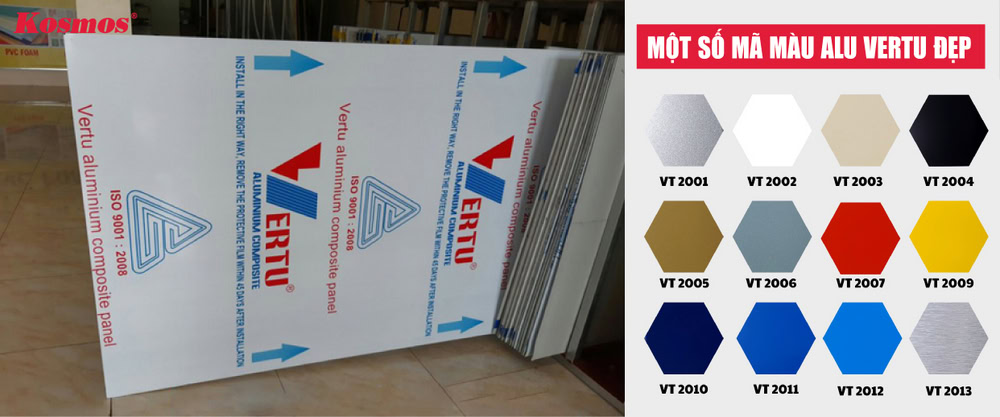 Tấm nhôm hợp kim Vertu nổi bật với bảng màu trên 28 sắc độ
