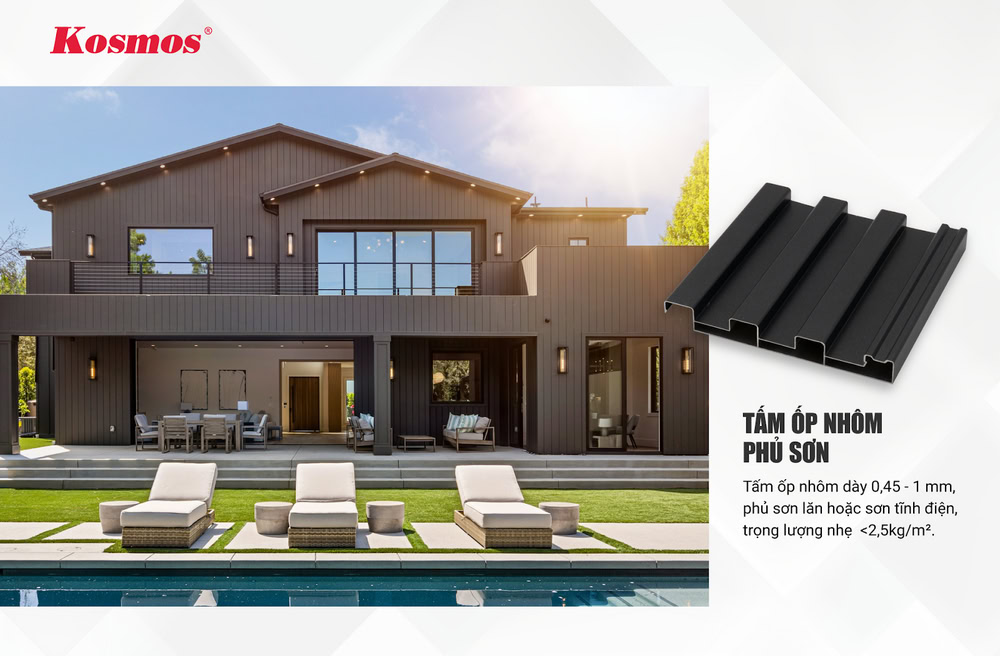 Tấm nhôm phủ sơn ốp tường ngoài trời