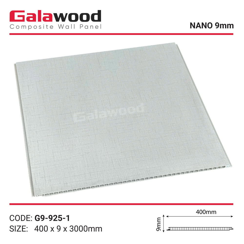 Tấm ốp nhựa Nano Galawood vân vải trắng mã G9-925-1