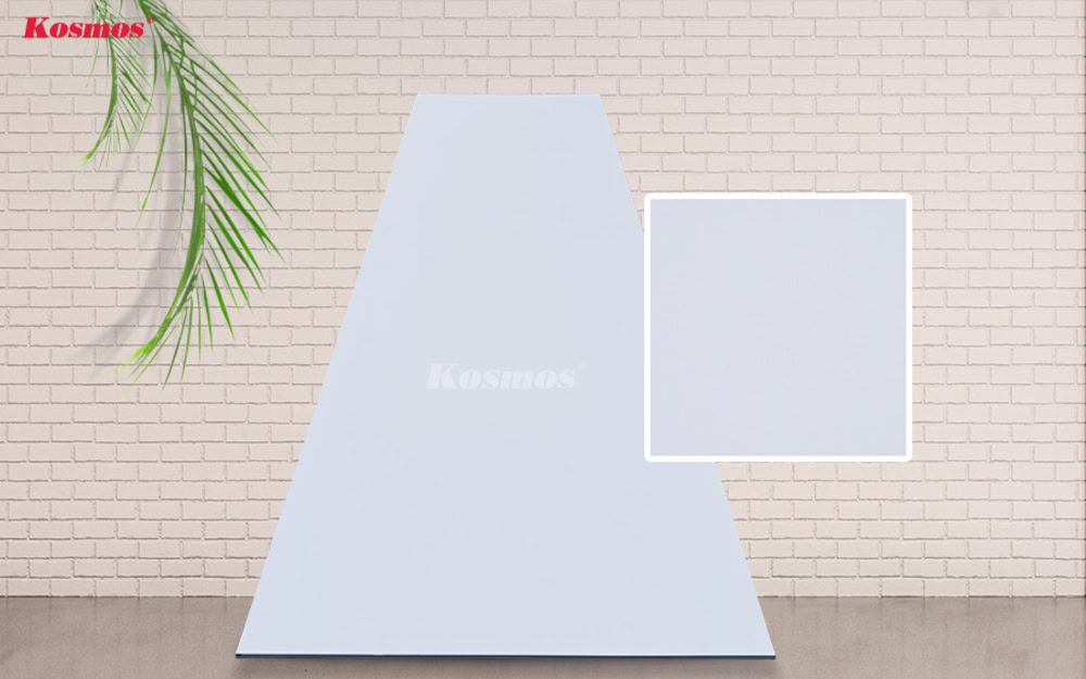 Tấm ốp than tre màu trắng là vật liệu trang trí nội thất bền đẹp, hiện đại