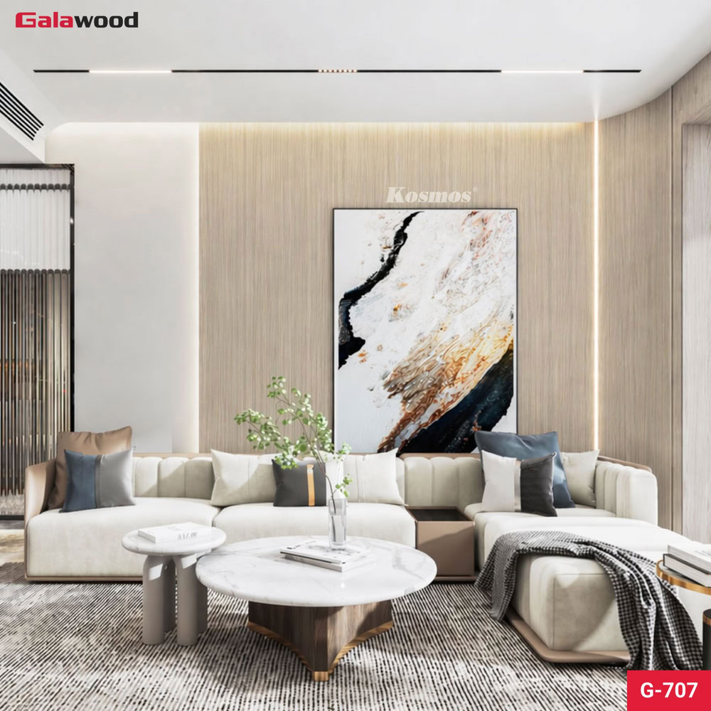 Tấm ốp than tre vân gỗ G-707 ốp vách sofa