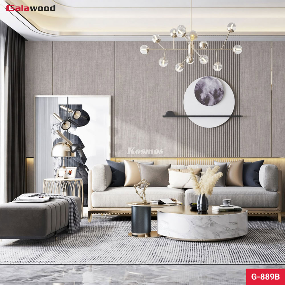 Tấm ốp than tre vân vải G-889B ốp vách sofa