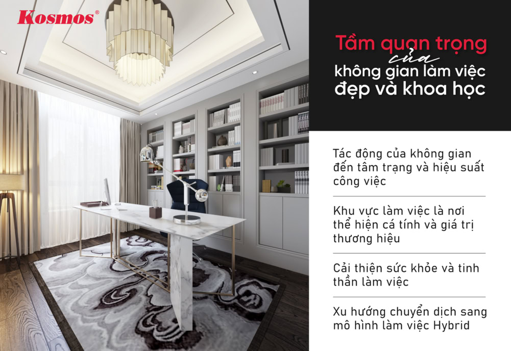 Tầm quan trọng của một không gian làm việc đẹp và khoa học