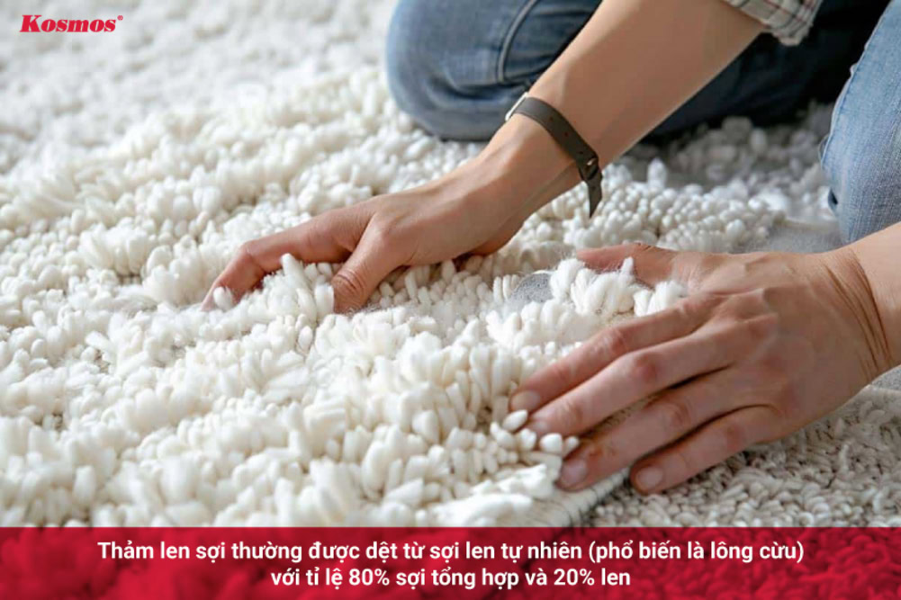 Thảm len sợi thường xuất hiện trong những không gian sang trọng Thảm len sợi thường xuất hiện trong những không gian sang trọng