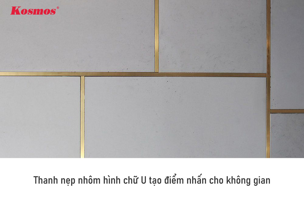 Thanh nẹp nhôm hình chữ U tạo điểm nhấn cho không gian
