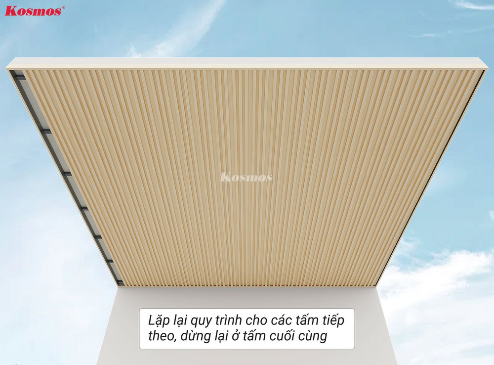 Thực hiện tương tự cho các tấm tiếp theo, dừng ở tấm cuối