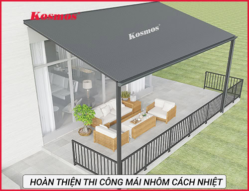 Hướng dẫn thi công tấm nhôm lợp mái hiên (mái đơn – 1 mái)