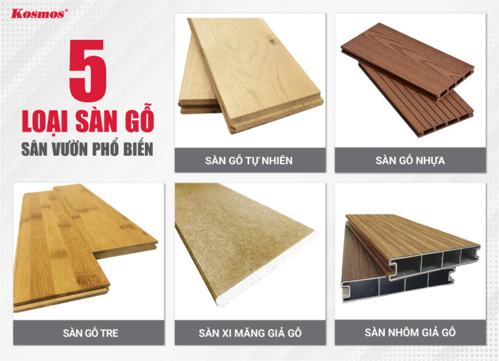 Top 5 loại sàn gỗ sân vườn phổ biến