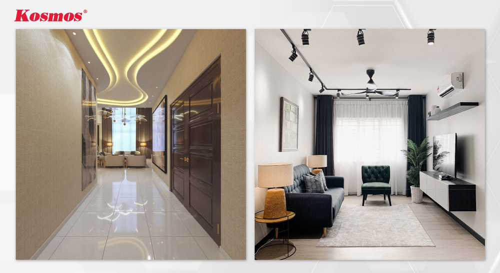 Trần ốp thạch cao phù hợp cho những công trình ưu tiên tính thẩm mỹ