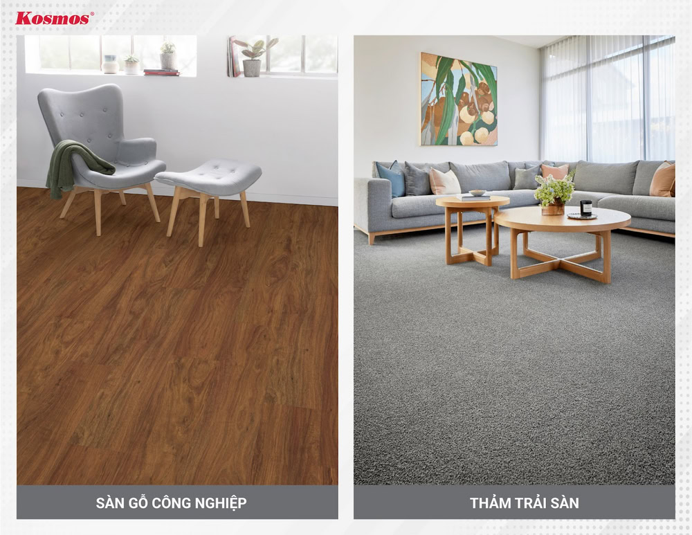 Ứng dụng của sàn gỗ công nghiệp và thảm trải sàn Ứng dụng của sàn gỗ công nghiệp và thảm trải sàn