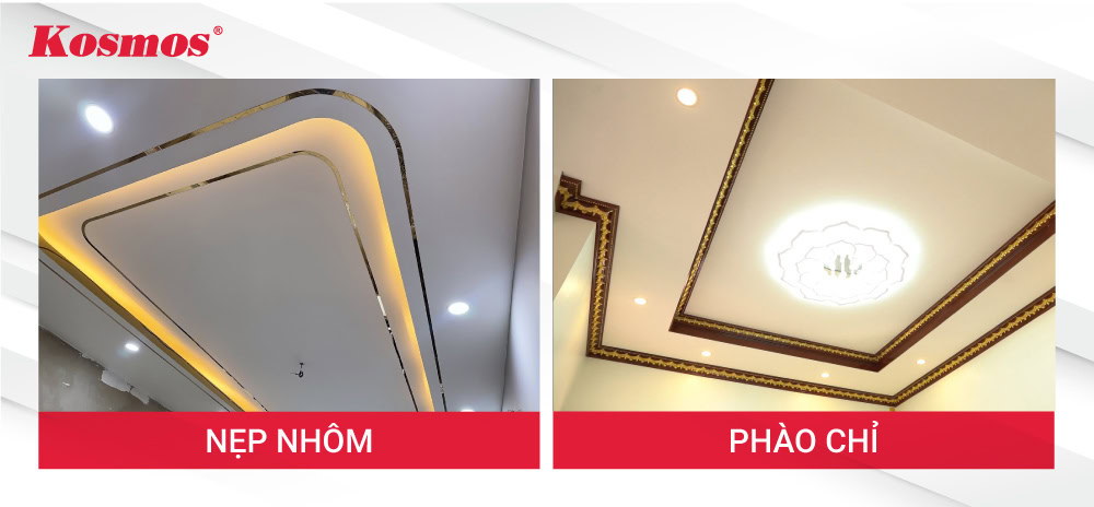 Ứng dụng nẹp và phào chỉ trang trí ốp trần công trình