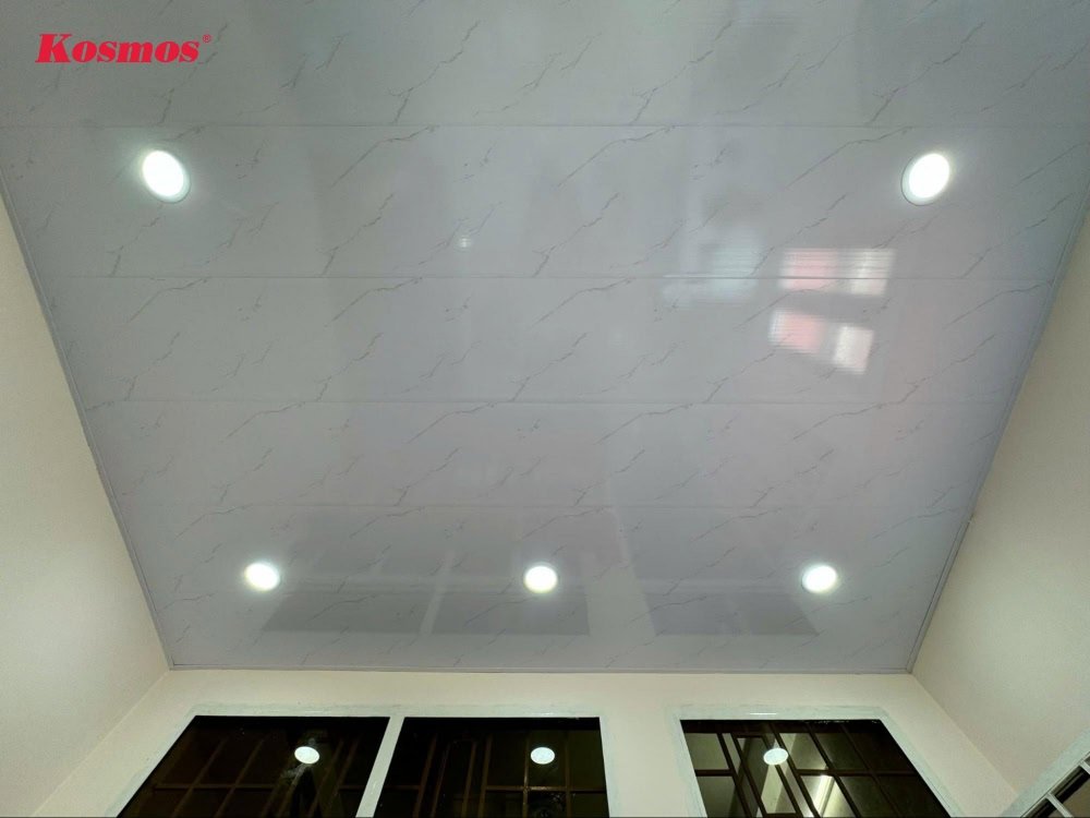 Ứng dụng tấm Nano giả đá vân mây ốp trần nhà