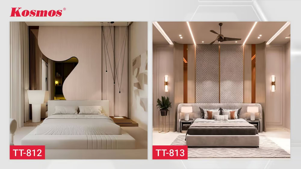 Ứng dụng tấm than tre tráng gương ốp vách đầu giường phòng ngủ