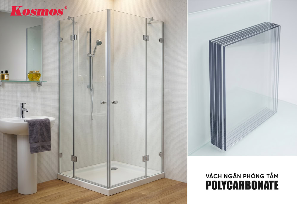 Vách ngăn nhà tắm bằng nhựa poly là giải pháp thay thế vách kính hiệu quả