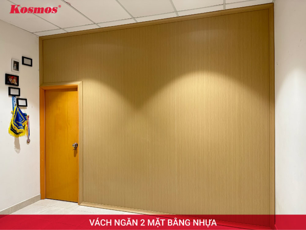 Vách ngăn nhựa 2 mặt được ứng dụng phổ biến trong công trình dân dụng