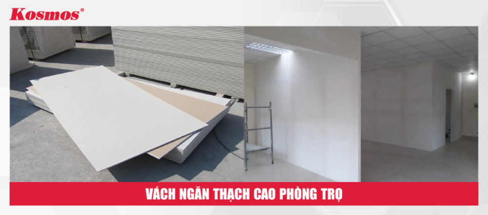 Vách thạch cao có khả năng chống cháy, cách âm tốt