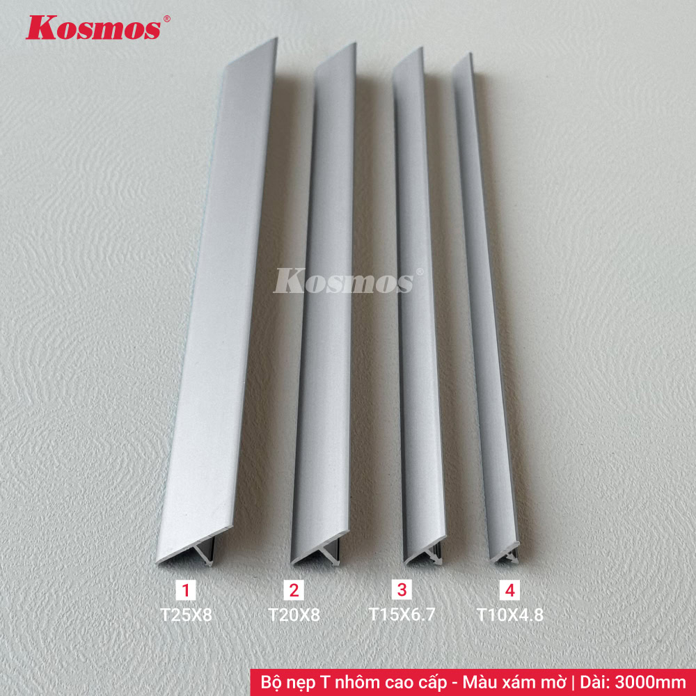 Kosmos Premium Matte Grey Aluminum T-shaped Trim Kit Kosmos Premium Matte Grey Aluminum T-shaped Trim Kit