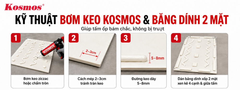 Cách cố định tấm nhựa giả vân đá chắc chắn