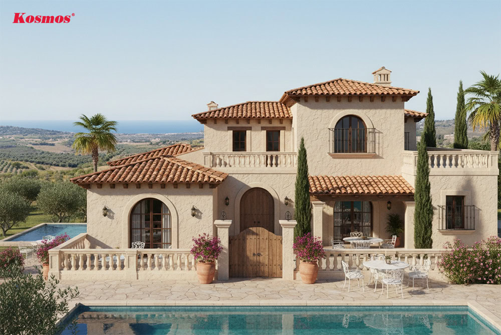Cửa vòm, mái vòm là đặc trưng tiêu biểu của kiến trúc Mediterranean Cửa vòm, mái vòm là đặc trưng tiêu biểu của kiến trúc Mediterranean
