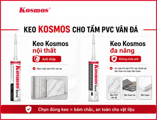 Dán tấm nhựa PVC vân đá bằng keo Kosmos nội thất và đa năng đúng kỹ thuật như thế nào?