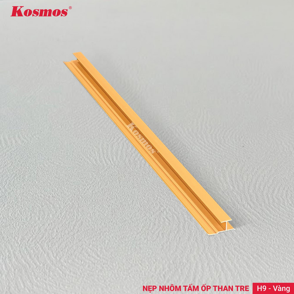 H9-V là nẹp nhôm tấm ốp than tre H9 màu vàng H9-V là nẹp nhôm tấm ốp than tre H9 màu vàng