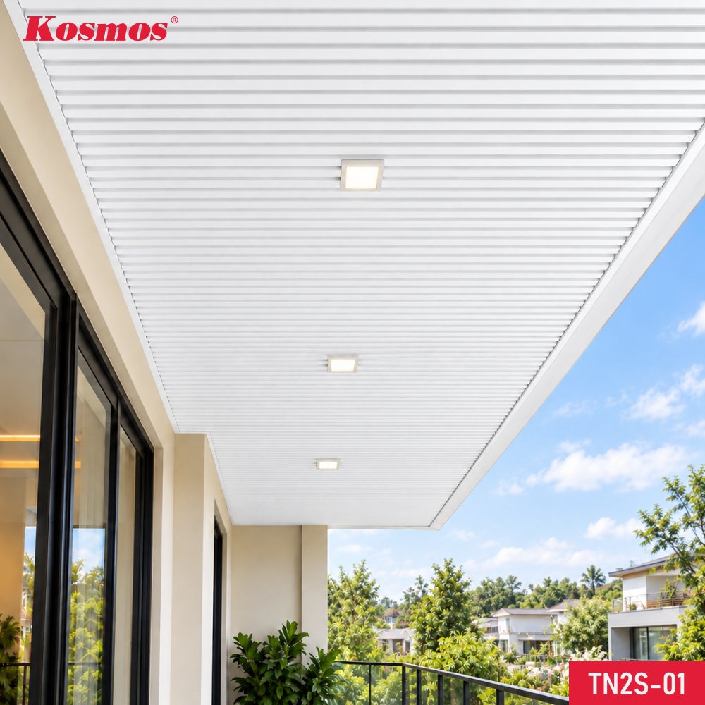 Mẫu công trình thực tế ứng dụng trần nhôm Kosmos TN2S-01