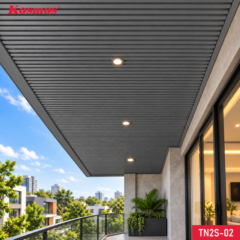 Mẫu công trình thực tế ứng dụng trần nhôm Kosmos TN2S-02
