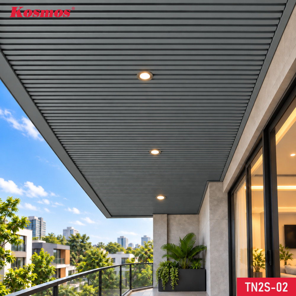 Mẫu công trình thực tế ứng dụng trần nhôm Kosmos TN2S-02