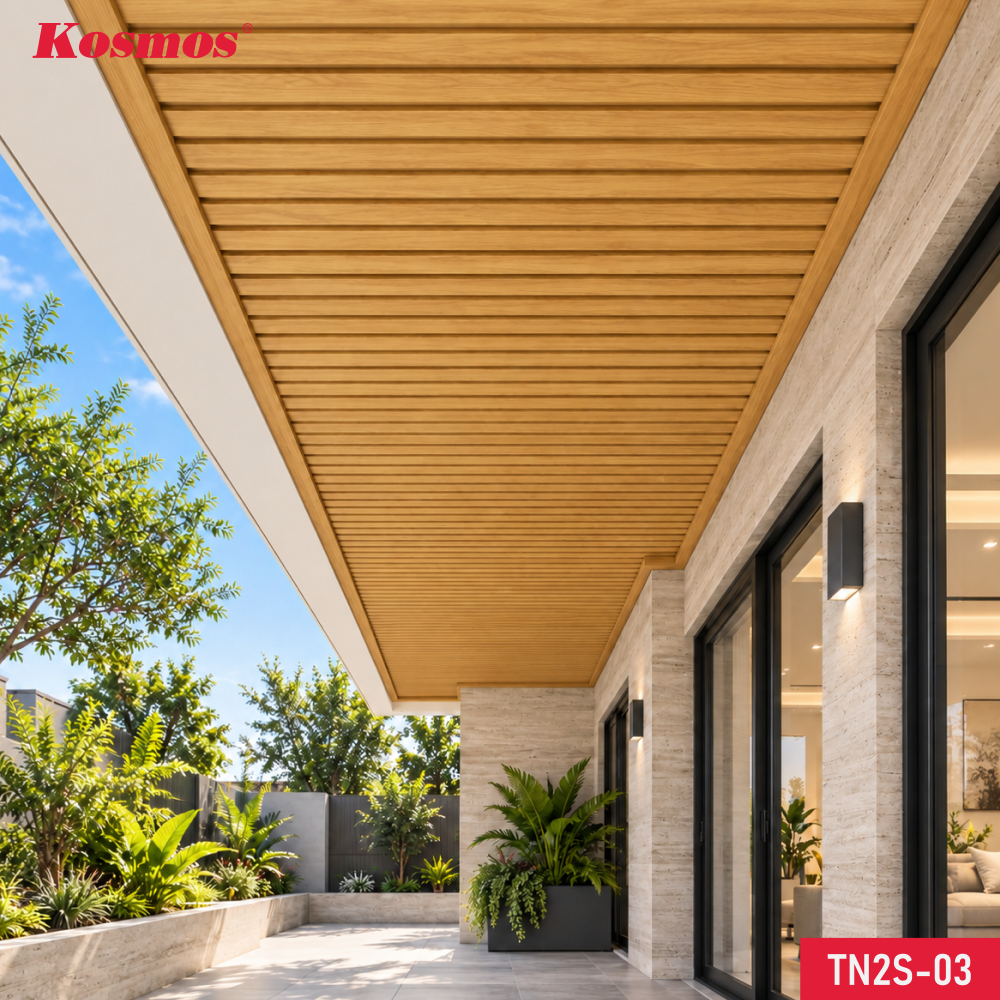 Mẫu công trình thực tế ứng dụng trần nhôm Kosmos TN2S-03