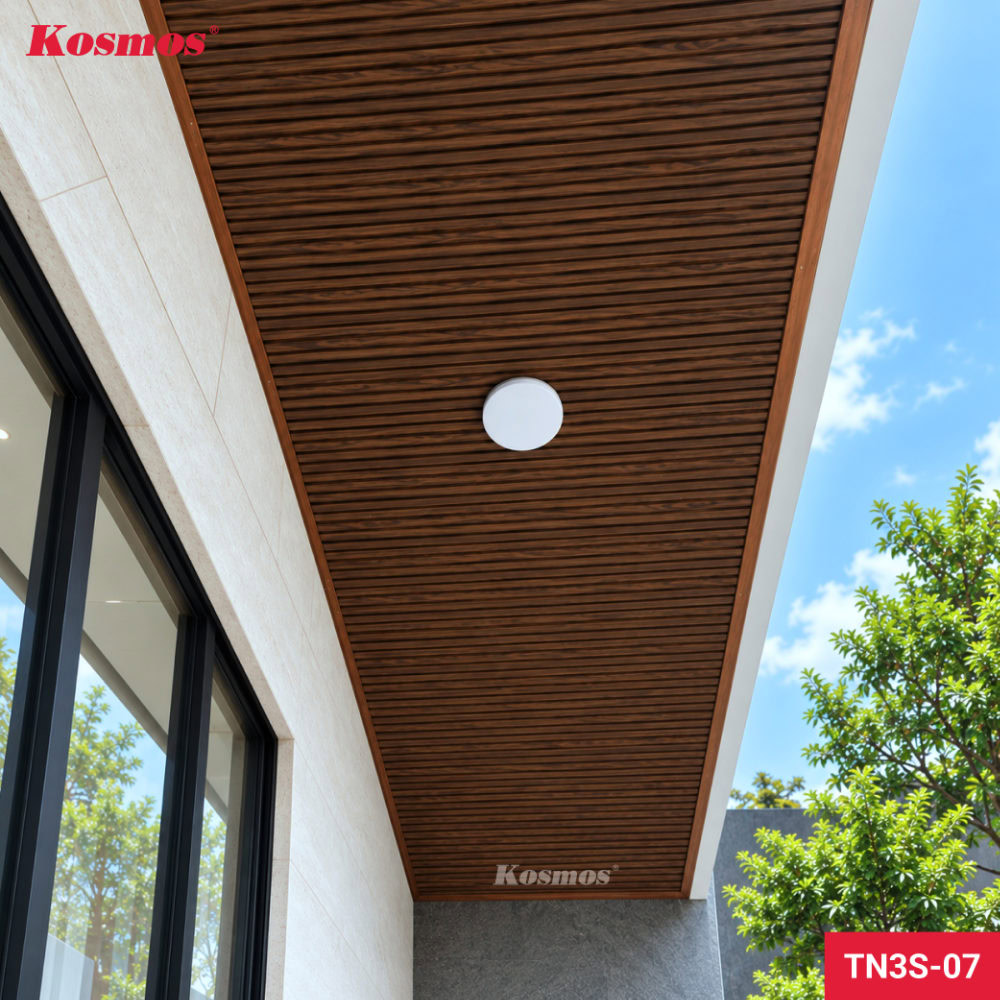 Ứng dụng trần nhôm 3 sóng vân gỗ nâu Walnut TN3S-07 vào công trình thực tế Ứng dụng trần nhôm 3 sóng vân gỗ nâu Walnut TN3S-07 vào công trình thực tế