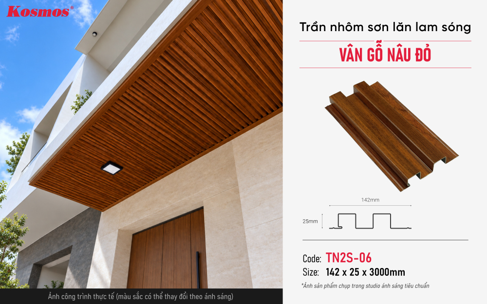 Thông số, mẫu mã và ứng dụng trần nhôm TN2S-06 Thông số, mẫu mã và ứng dụng trần nhôm TN2S-06