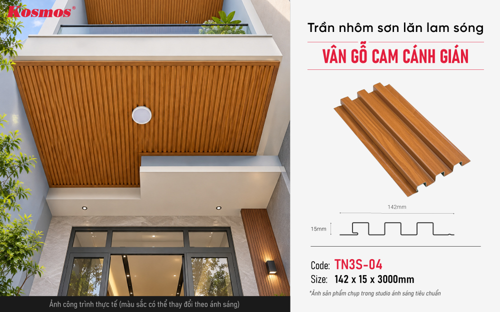 Thông số, mẫu mã và ứng dụng trần nhôm TN3S-04 Thông số, mẫu mã và ứng dụng trần nhôm TN3S-04