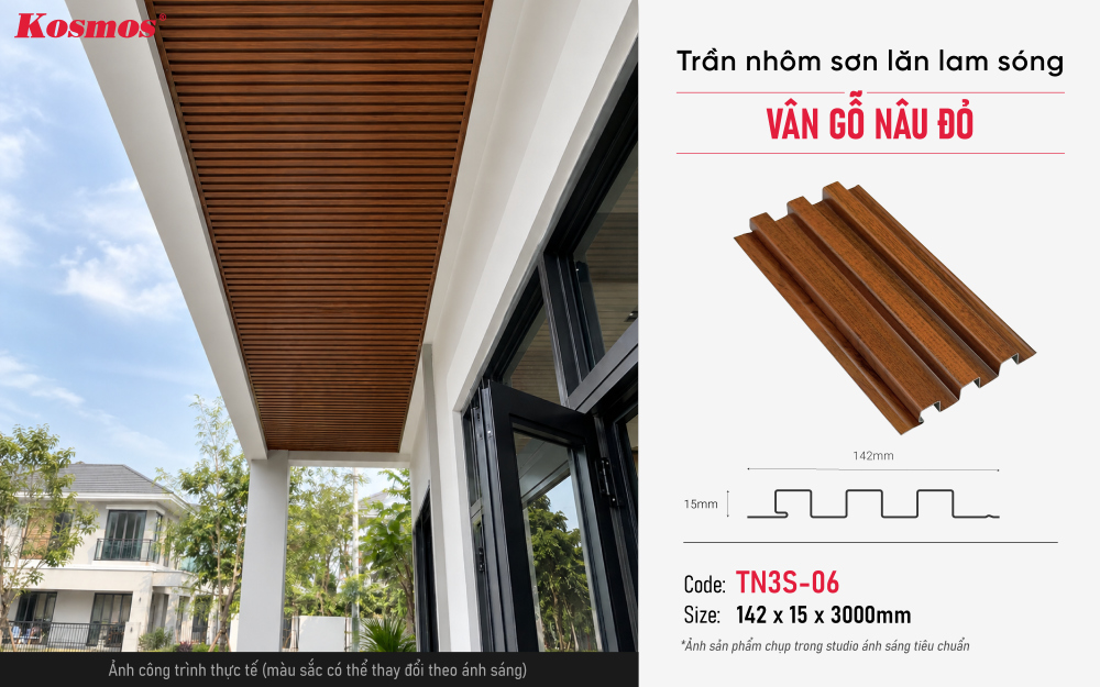Thông số, mẫu mã và ứng dụng trần nhôm TN3S-06 Thông số, mẫu mã và ứng dụng trần nhôm TN3S-06