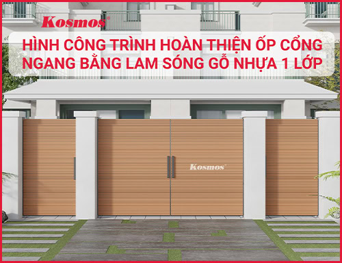 Hướng dẫn thi công ốp cổng bằng lam sóng gỗ nhựa 1 lớp