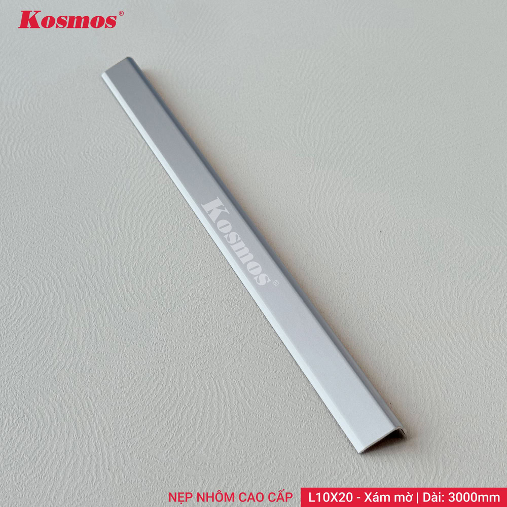 L10X20-XM là nẹp L nhôm cao cấp màu xám mờ Kosmos L10X20-XM là nẹp L nhôm cao cấp màu xám mờ Kosmos