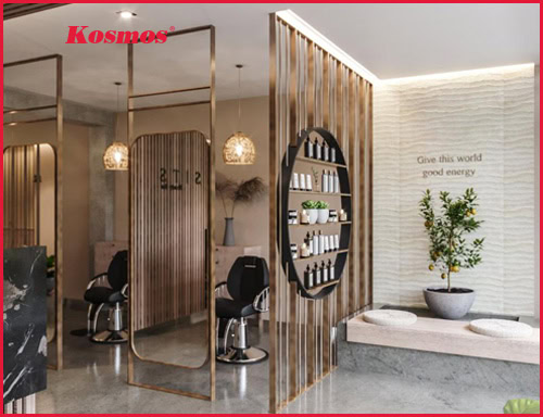 20+ mẫu vách ngăn tiệm tóc, tiệm nail đẹp, độc đáo 2026