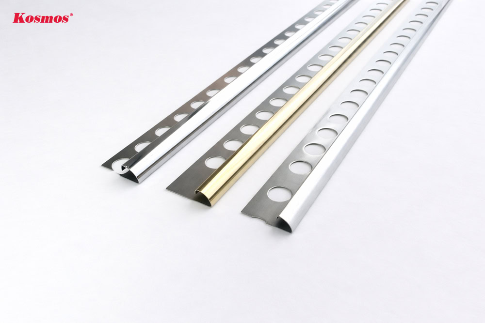 Nẹp bo tròn inox có kích thước 30 x 10 x 2440, 30 x 11 x 2700 và 31 x 13 x 2440mm