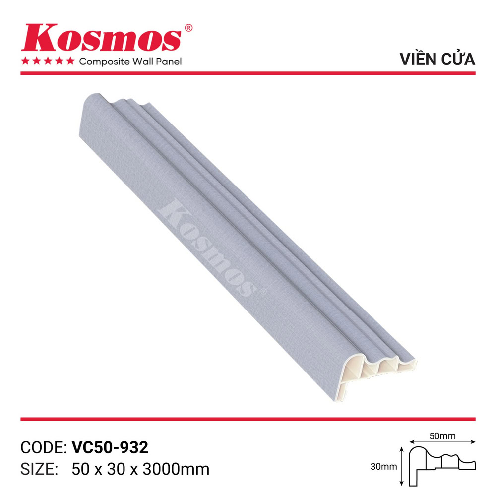 Embellecedor de puerta de tela gris VC50-932