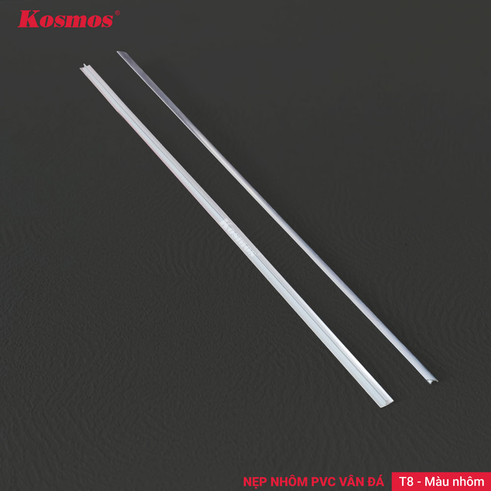 T8-N là nẹp T8 màu nhôm che khe nối tấm PVC vân đá T8-N là nẹp T8 màu nhôm che khe nối tấm PVC vân đá