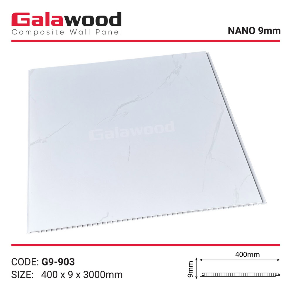 Panel de pared Nano SPC de 9 mm con diseño de nube blanca G9-903 Panel de pared Nano SPC de 9 mm con diseño de nube blanca G9-903