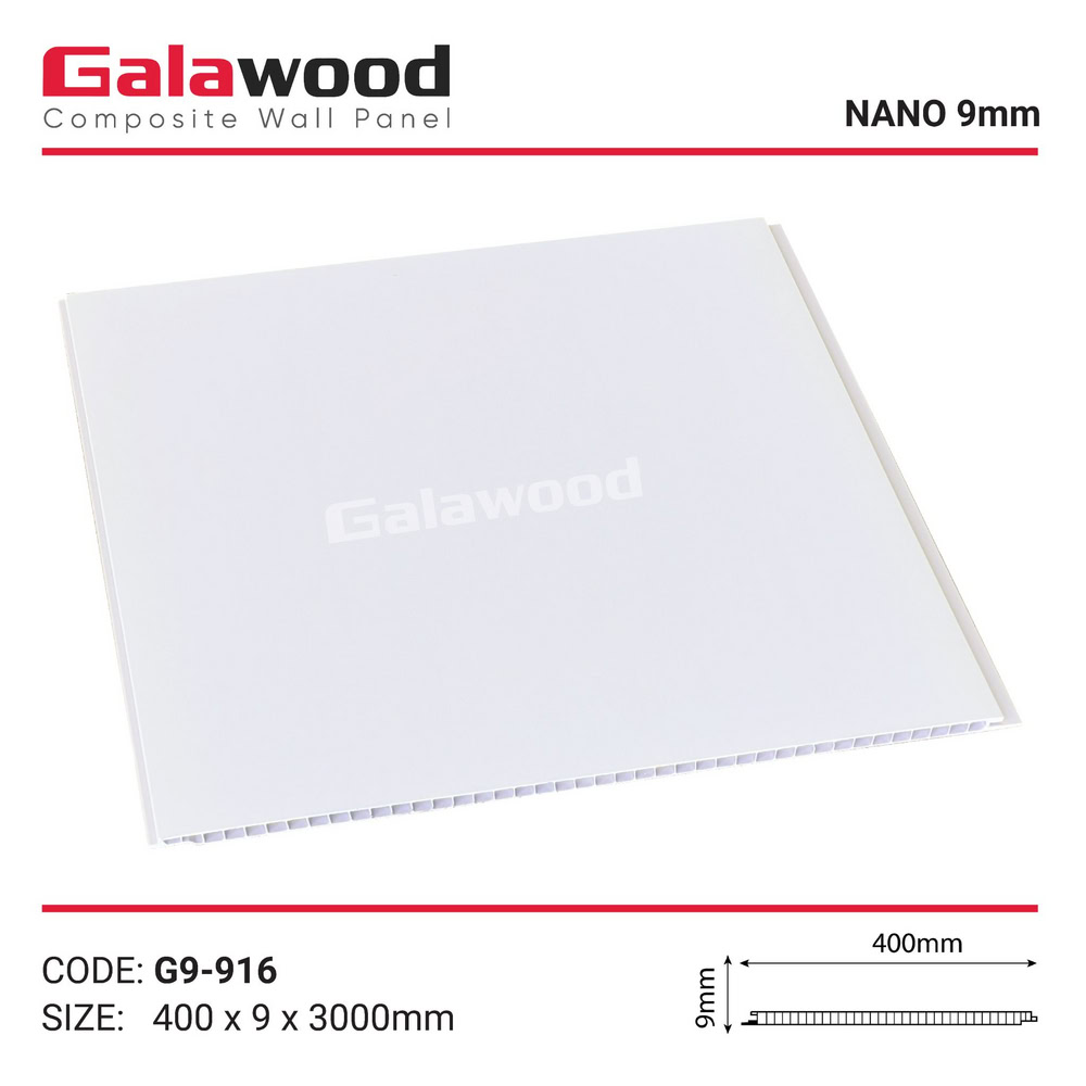 Tấm ốp Nano Galawood G9-916 trắng vân giấy Tấm ốp Nano Galawood G9-916 trắng vân giấy
