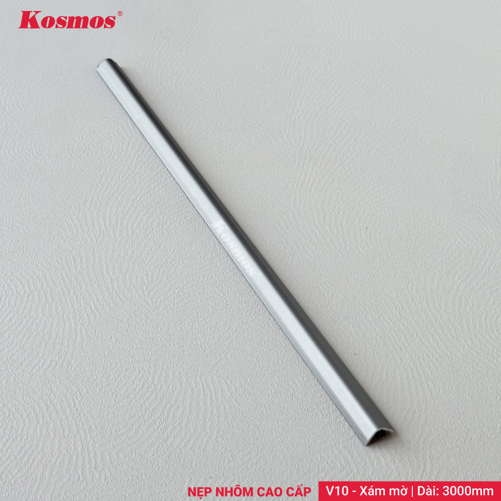 V10-XM là nẹp nhôm cao cấp chữ V 10x10mm màu xám mờ Kosmos