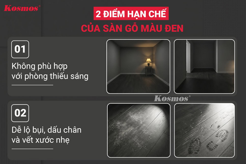 2 drawbacks of black Laminate flooring