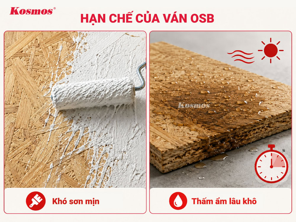 2 điểm hạn chế của ván dăm định hướng
