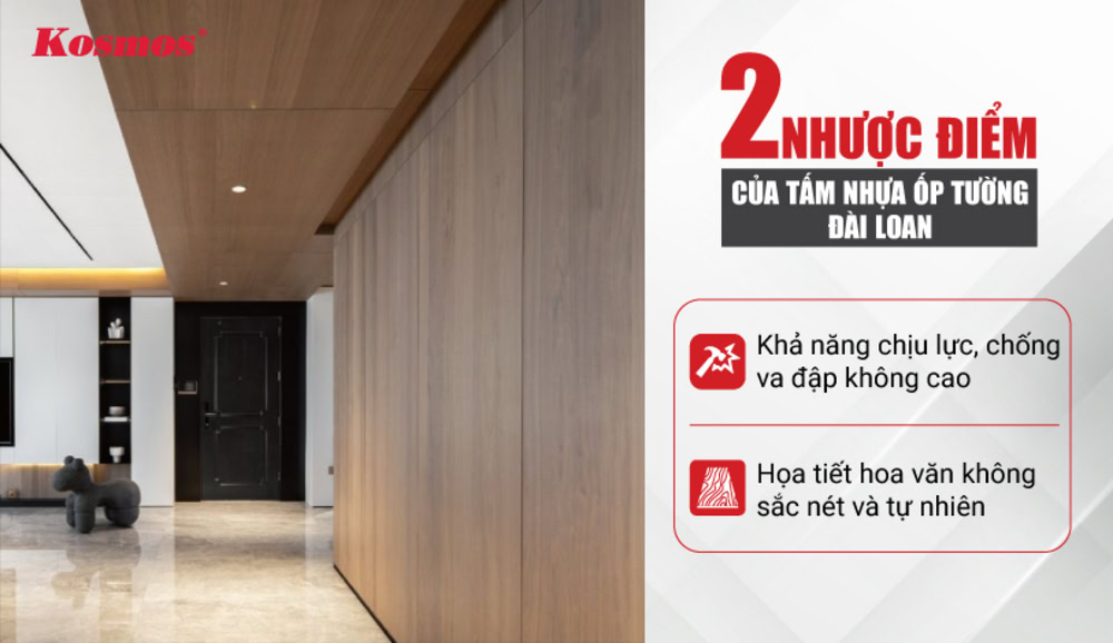 2 nhược điểm của tấm ốp nhựa Đài Loan