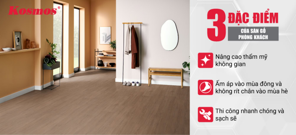 3 đặc điểm của sàn gỗ phòng khách 3 đặc điểm của sàn gỗ phòng khách