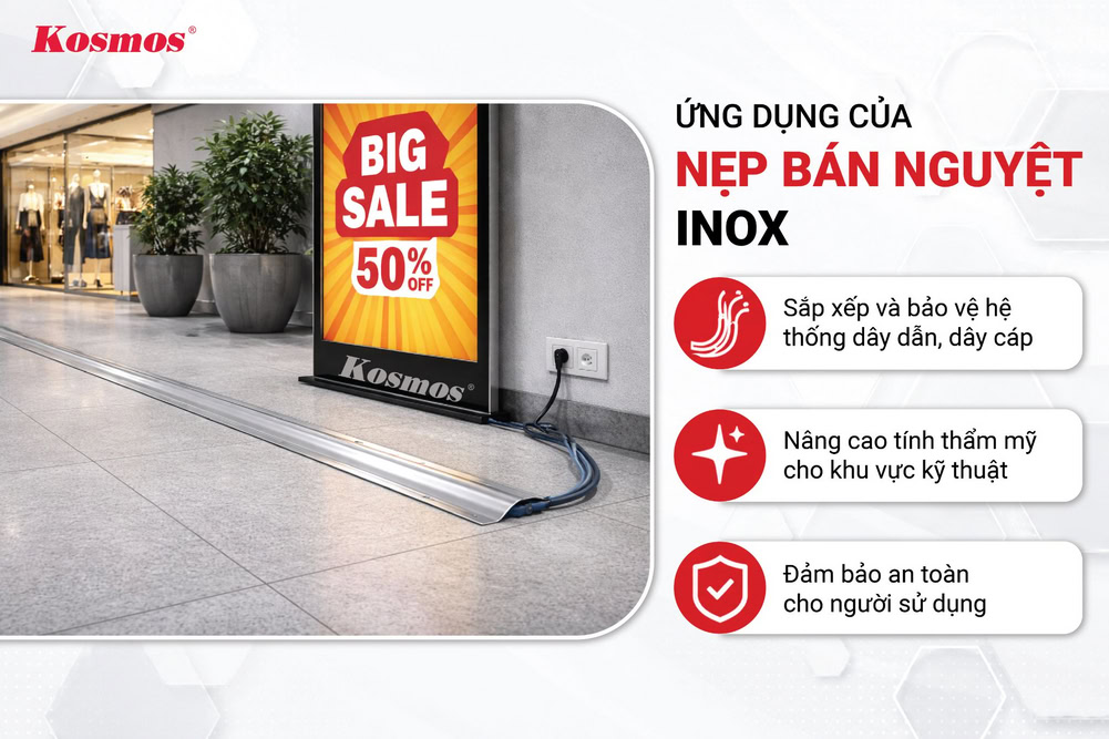 3 vai trò chính của nẹp inox hình bán nguyệt